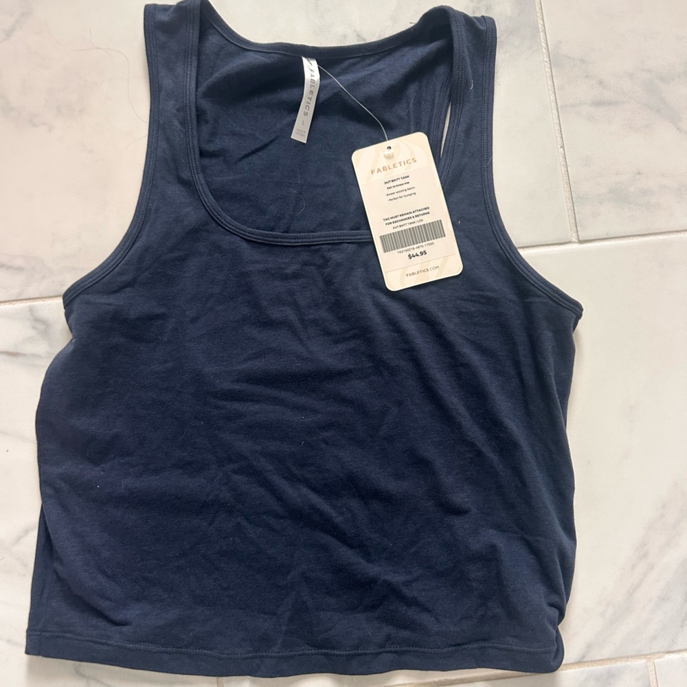 Fabletics Navy Blue Women's Tank Top